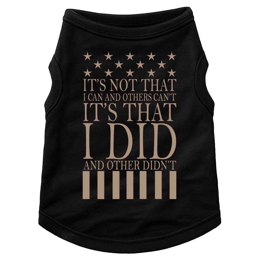 I Did They Didn't Veteran Doggie Tank