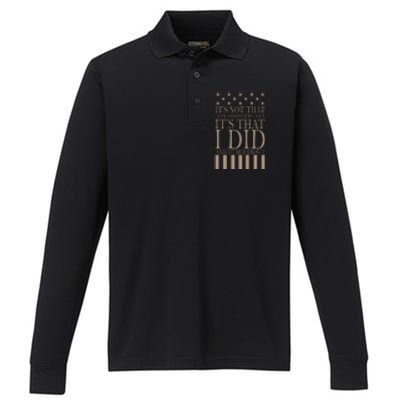 I Did They Didn't Veteran Performance Long Sleeve Polo