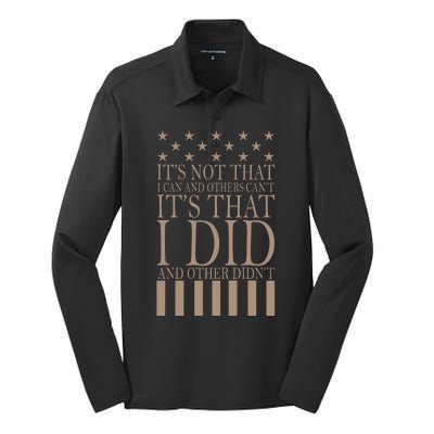 I Did They Didn't Veteran Silk Touch Performance Long Sleeve Polo