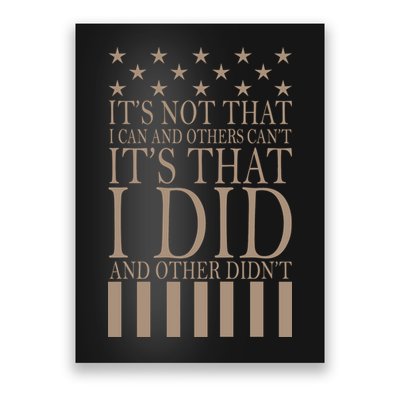 I Did They Didn't Veteran Poster