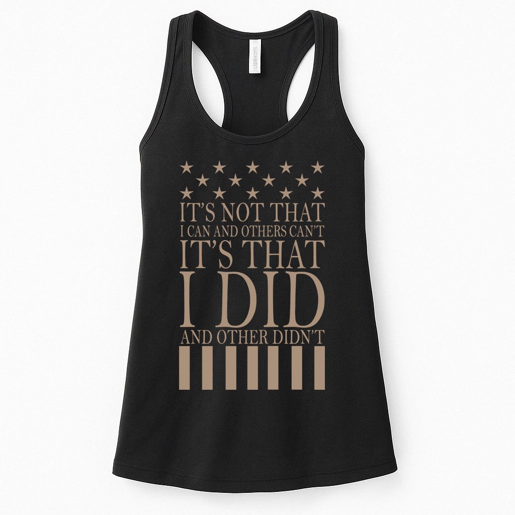 I Did They Didn't Veteran Womens Tank Top