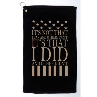I Did They Didn't Veteran Golf Towel