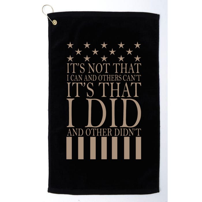 I Did They Didn't Veteran Golf Towel