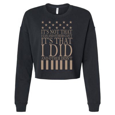 I Did They Didn't Veteran Cropped Pullover Crew