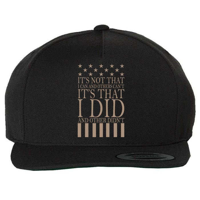 I Did They Didn't Veteran Wool Snapback Cap