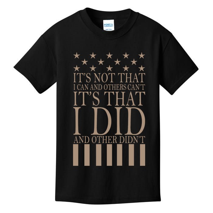 I Did They Didn't Veteran Kids T-Shirt