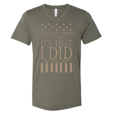 I Did They Didn't Veteran V-Neck T-Shirt