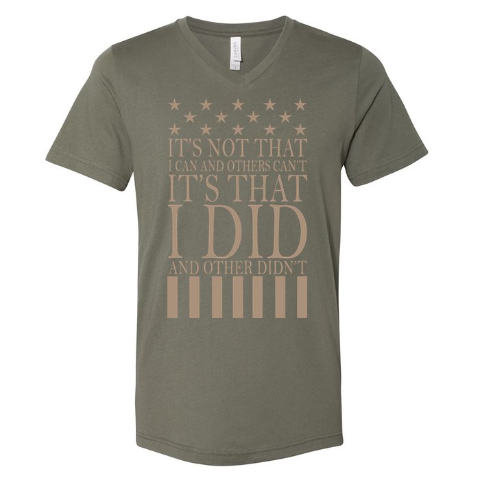 I Did They Didn't Veteran V-Neck T-Shirt