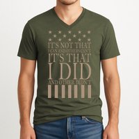 I Did They Didn't Veteran V-Neck T-Shirt