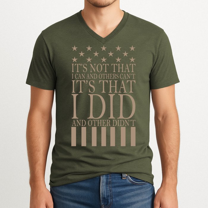 I Did They Didn't Veteran V-Neck T-Shirt