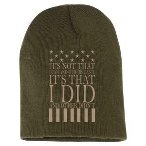 I Did They Didn't Veteran Short Acrylic Beanie