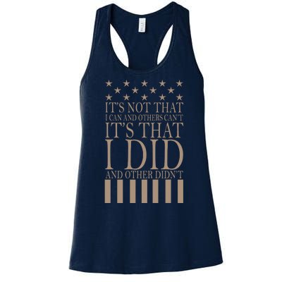 I Did They Didn't Veteran Women's Racerback Tank