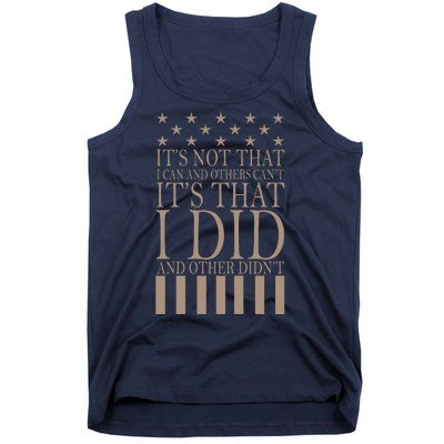 I Did They Didn't Veteran Tank Top