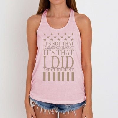 I Did They Didn't Veteran Women's Knotted Racerback Tank