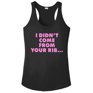 I Didn't Come From Your Rib Ladies PosiCharge Competitor Racerback Tank