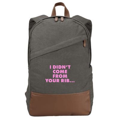 I Didn't Come From Your Rib Cotton Canvas Backpack