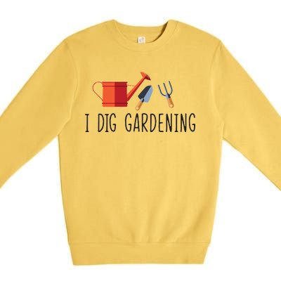 I Dig Gardening Premium Crewneck Sweatshirt