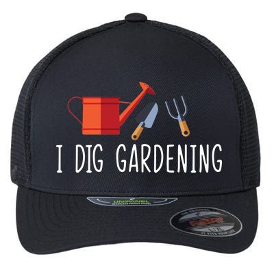 I Dig Gardening Flexfit Unipanel Trucker Cap