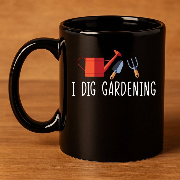 I Dig Gardening 11oz C Handle Ceramic Mug