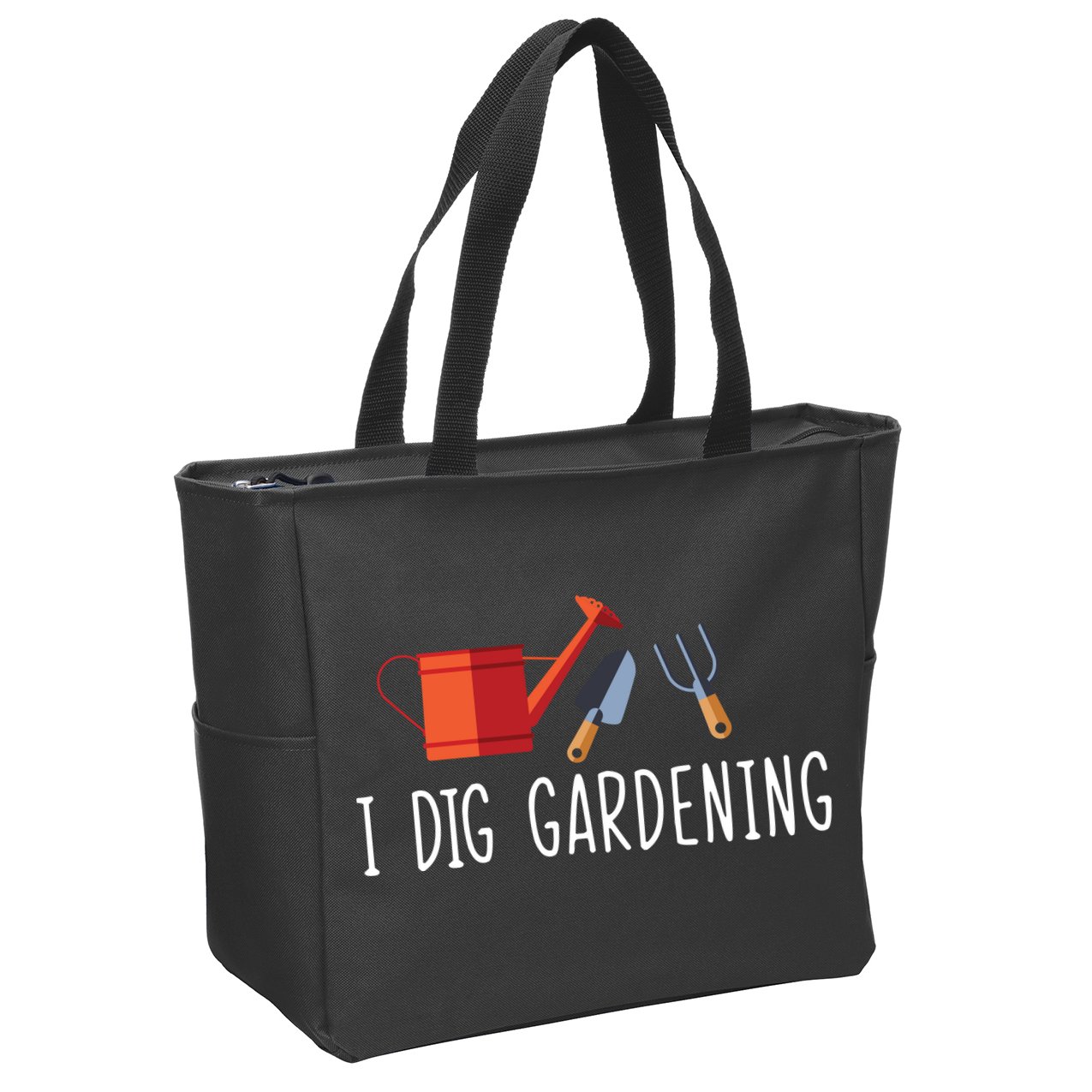 I Dig Gardening Zip Tote Bag