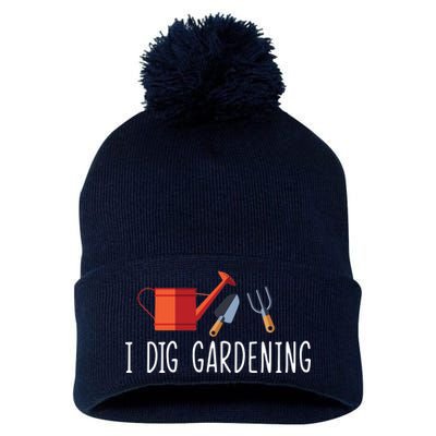 I Dig Gardening Pom Pom 12in Knit Beanie