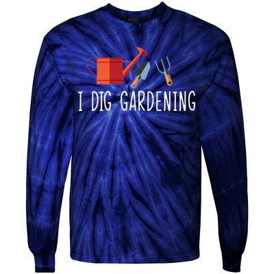 I Dig Gardening Tie-Dye Long Sleeve Shirt