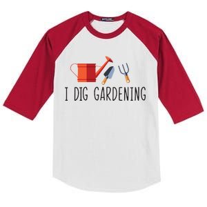 I Dig Gardening Kids Colorblock Raglan Jersey