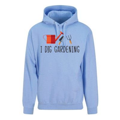 I Dig Gardening Unisex Surf Hoodie