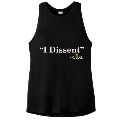 I Dissent RBG Ruth Bader Ginsburg Ladies PosiCharge Tri-Blend Wicking Tank