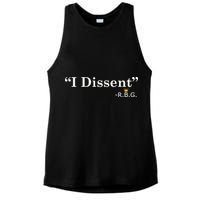 I Dissent RBG Ruth Bader Ginsburg Ladies PosiCharge Tri-Blend Wicking Tank