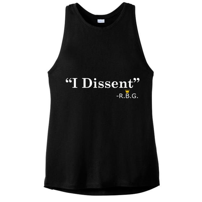 I Dissent RBG Ruth Bader Ginsburg Ladies PosiCharge Tri-Blend Wicking Tank