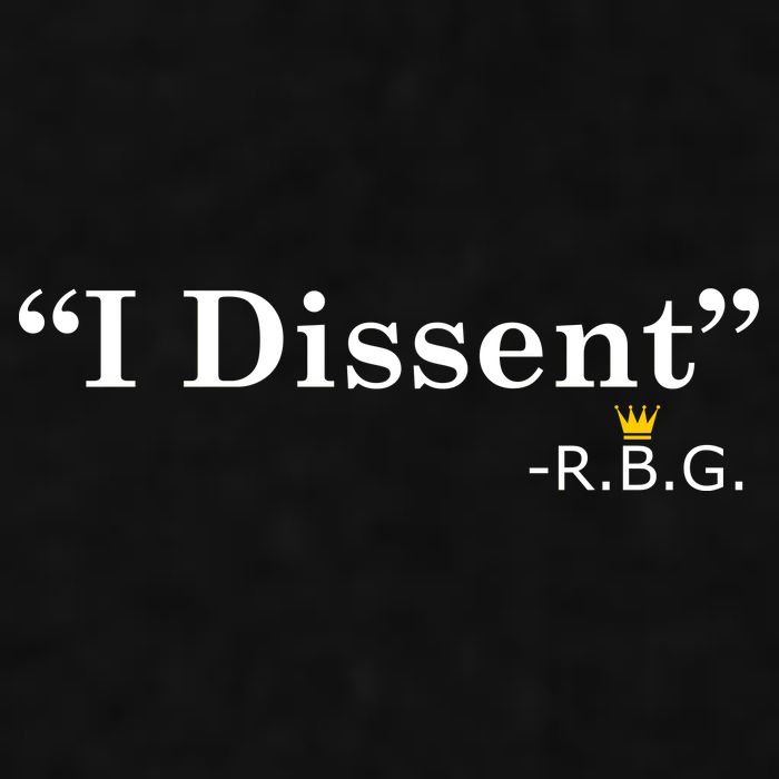 I Dissent RBG Ruth Bader Ginsburg Ladies PosiCharge Tri-Blend Wicking Tank