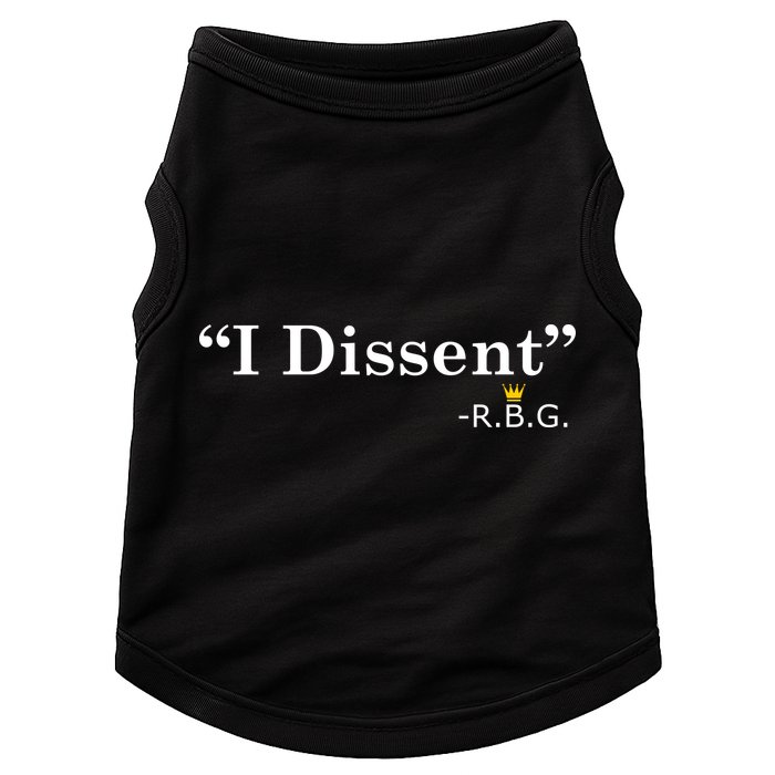 I Dissent RBG Ruth Bader Ginsburg Doggie Tank