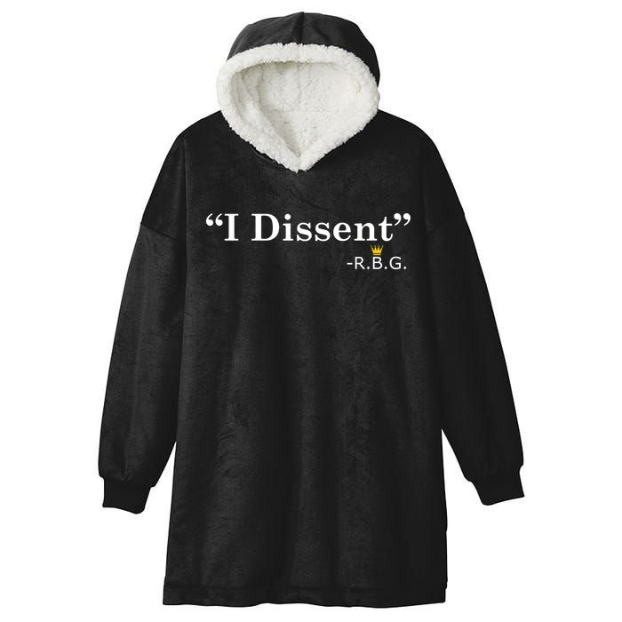 I Dissent RBG Ruth Bader Ginsburg Hooded Wearable Blanket