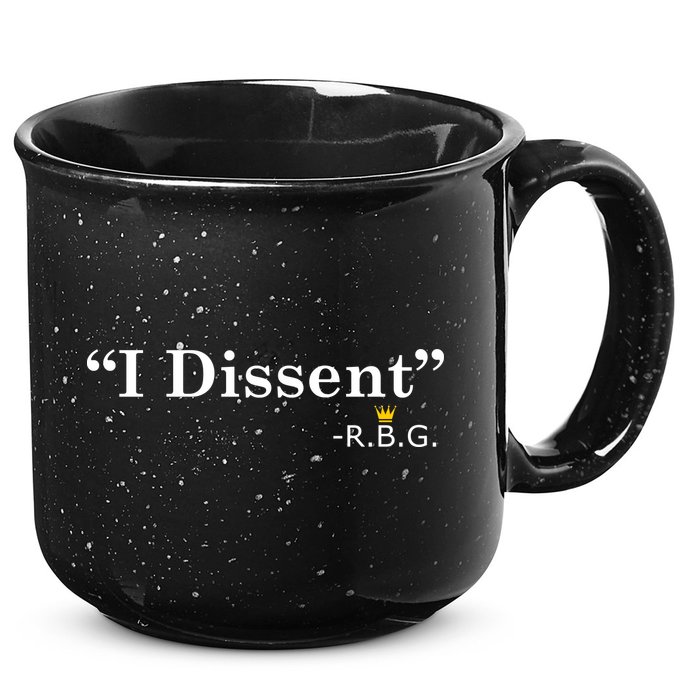 I Dissent RBG Ruth Bader Ginsburg 15oz Campfire Ceramic Mug