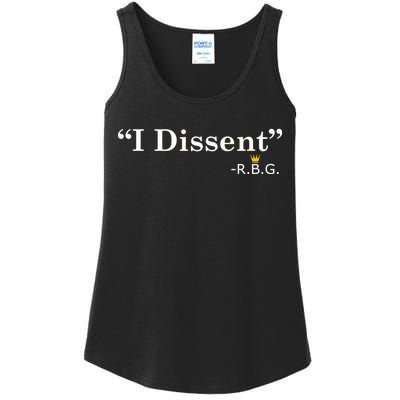 I Dissent RBG Ruth Bader Ginsburg Ladies Essential Tank