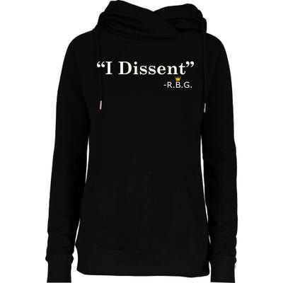 I Dissent RBG Ruth Bader Ginsburg Womens Funnel Neck Pullover Hood