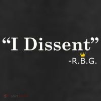 I Dissent RBG Ruth Bader Ginsburg 25L Jumbo Tote