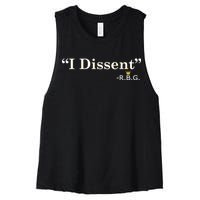 I Dissent RBG Ruth Bader Ginsburg Women's Racerback Cropped Tank