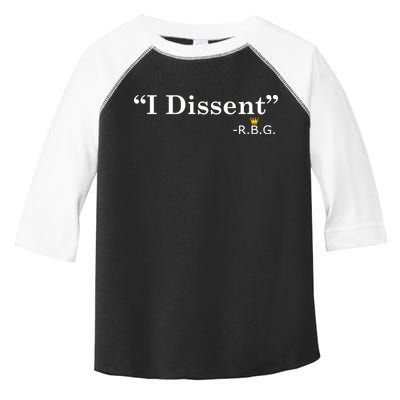 I Dissent RBG Ruth Bader Ginsburg Toddler Fine Jersey T-Shirt