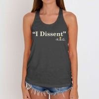 I Dissent RBG Ruth Bader Ginsburg Women's Knotted Racerback Tank