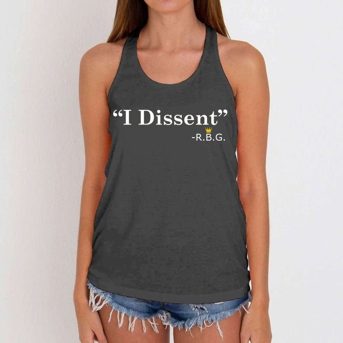 I Dissent RBG Ruth Bader Ginsburg Women's Knotted Racerback Tank