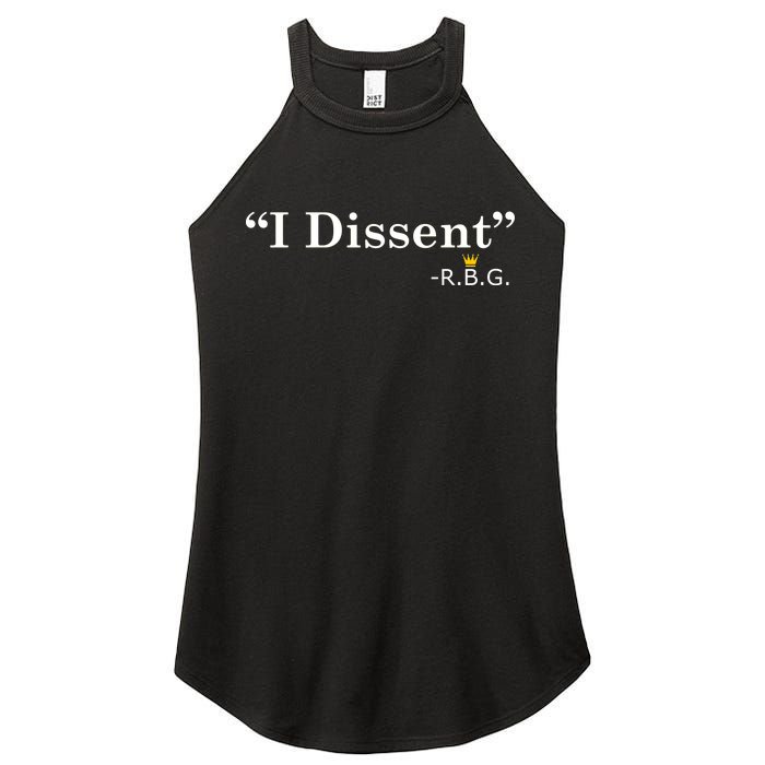 I Dissent RBG Ruth Bader Ginsburg Women's Perfect Tri Rocker Tank