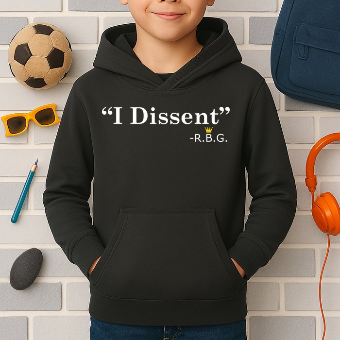 I Dissent RBG Ruth Bader Ginsburg Kids Hoodie