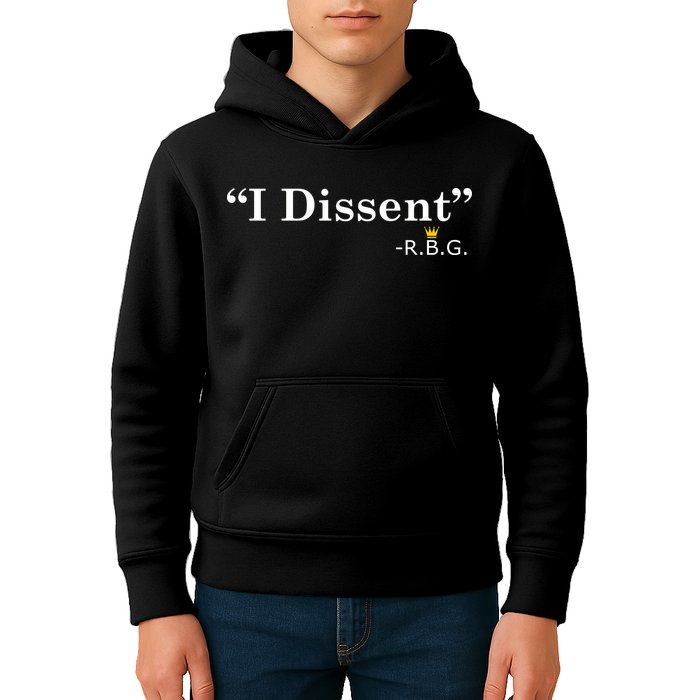 I Dissent RBG Ruth Bader Ginsburg Kids Hoodie