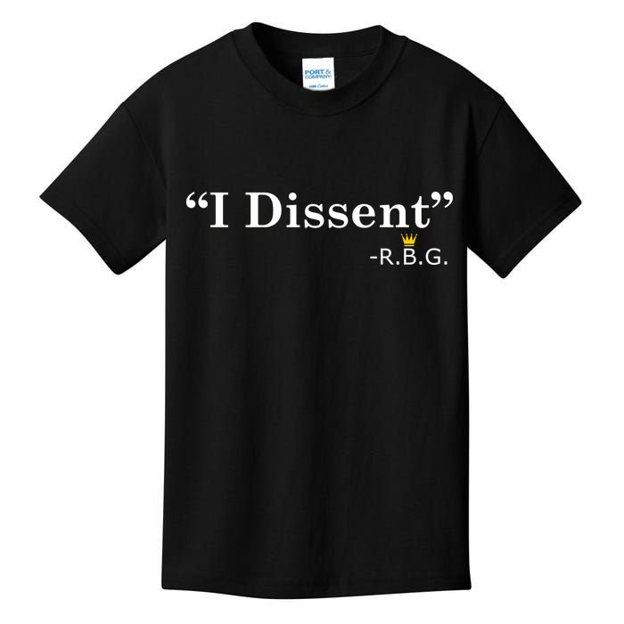I Dissent RBG Ruth Bader Ginsburg Kids T-Shirt