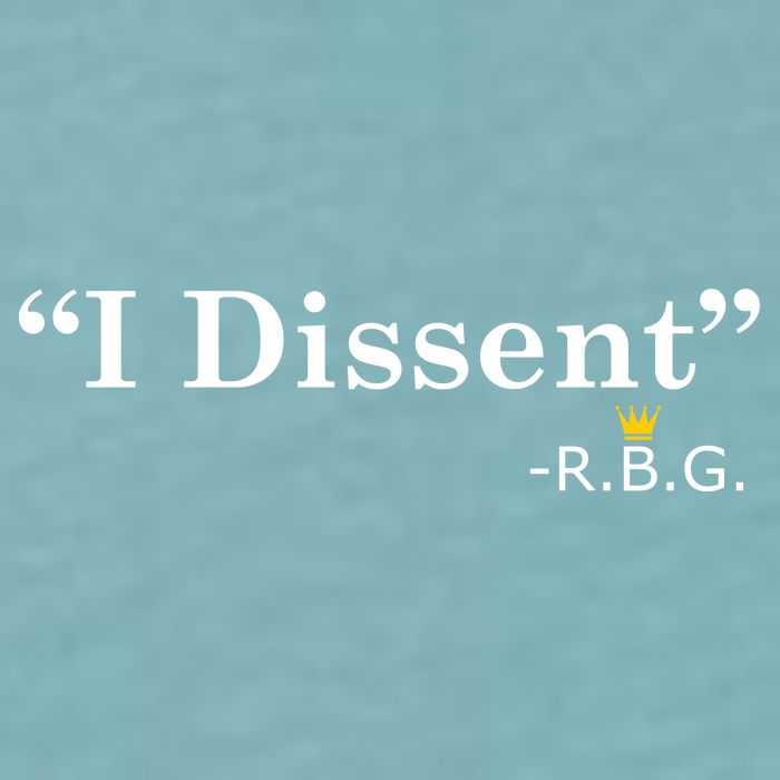 I Dissent RBG Ruth Bader Ginsburg Sueded Cloud Jersey T-Shirt