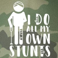 I Do All My Own Stunts Stick Figure Legacy Tie Dye Trucker Hat