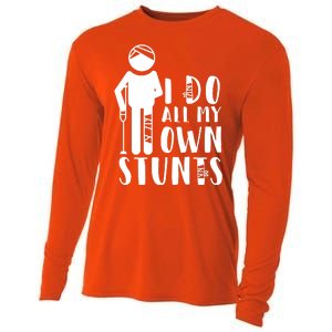 I Do All My Own Stunts Stick Figure Cooling Performance Long Sleeve Crew