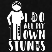 I Do All My Own Stunts Stick Figure Ladies PosiCharge Tri-Blend Wicking Tank
